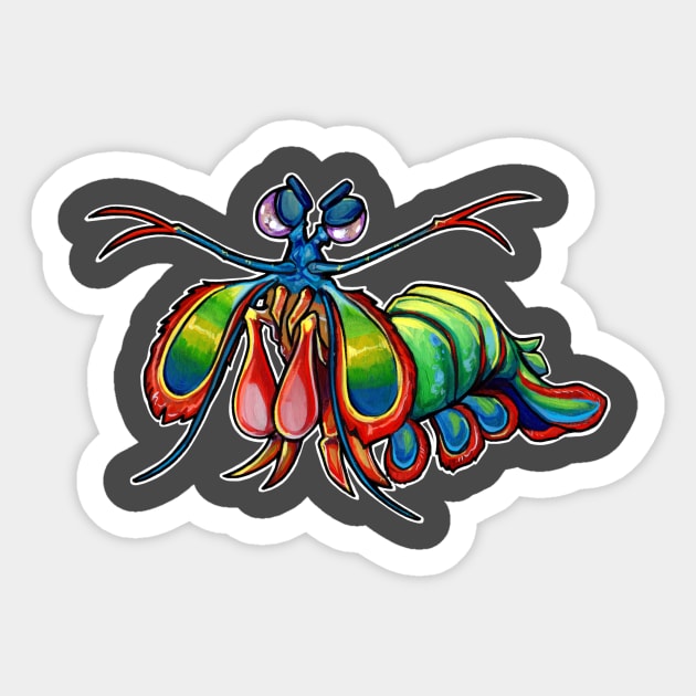 Mantis shrimpy Sticker by BiancaRomanStumpff